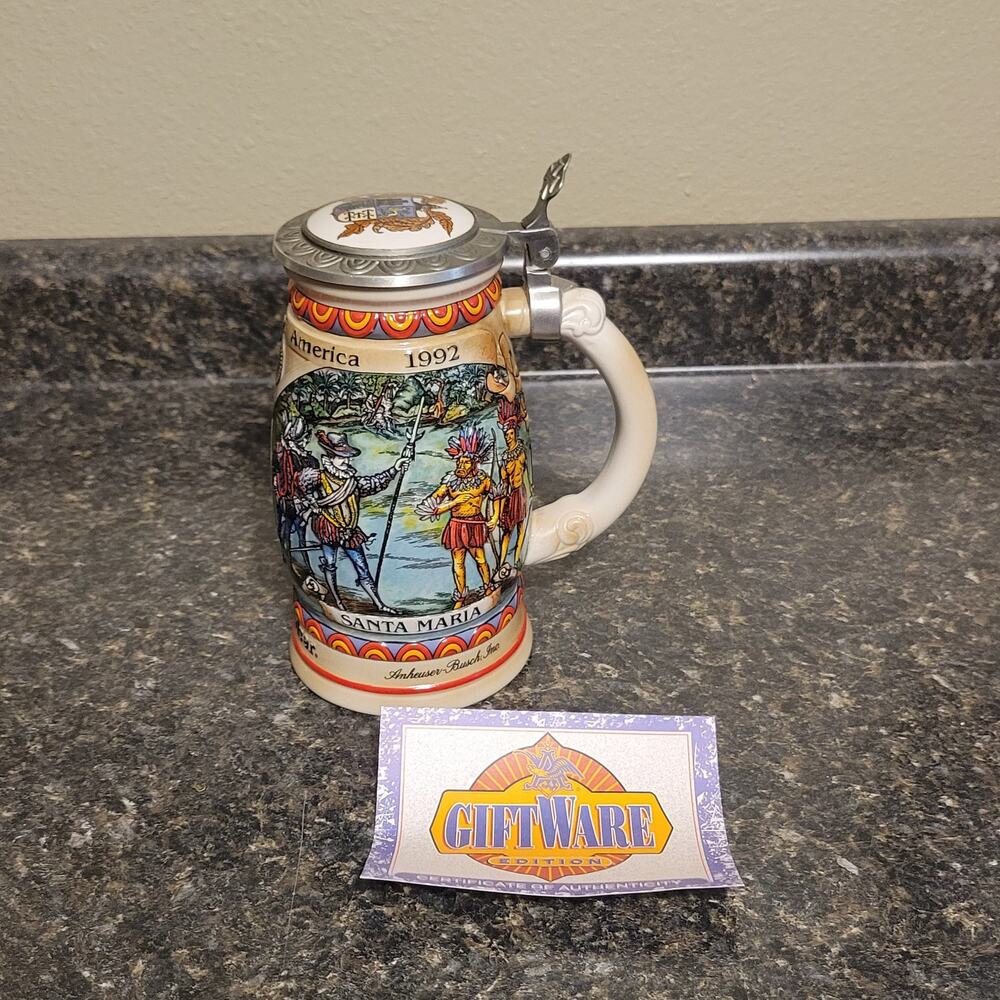 Anheuser-Busch Budweiser Stein Santa Maria Discover America